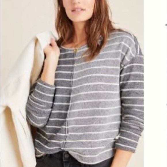 Anthropologie Tops - ANTHROPOLOGIE Devin Textured Sweatshirt NWT in M